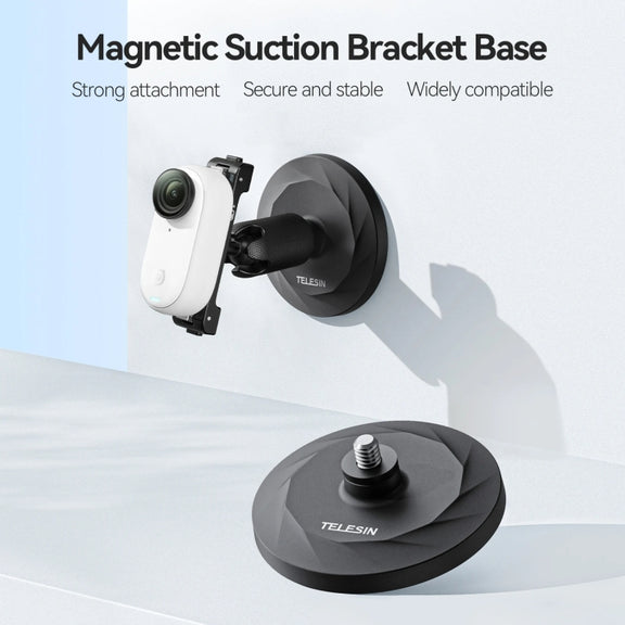 TELESIN Magnetic Base With 1/4 Inch Interface for DJI Pocket 3 / Insta360 Camera & Smart Phones Without Suction Cup Base