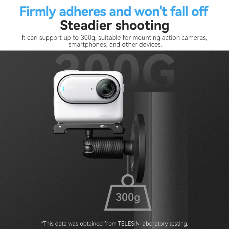 TELESIN Magnetic Base With 1/4 Inch Interface for DJI Pocket 3 / Insta360 Camera & Smart Phones Without Suction Cup Base
