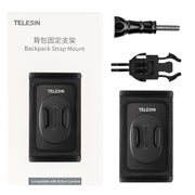 TELESIN Backpack Shoulder Strap Bracket Mount for GoPro Hero / Insta360 /  SJCAM / DJI Action Accessories, Spec: Set B