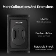 TELESIN Backpack Shoulder Strap Bracket Mount for GoPro Hero / Insta360 /  SJCAM / DJI Action Accessories, Spec: Set B