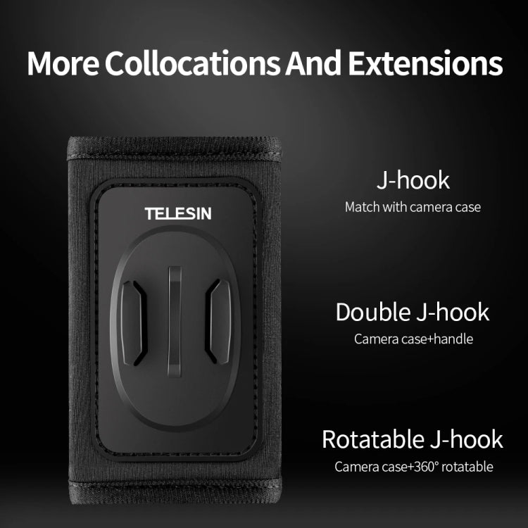 TELESIN Backpack Shoulder Strap Bracket Mount for GoPro Hero / Insta360 /  SJCAM / DJI Action Accessories, Spec: Set B