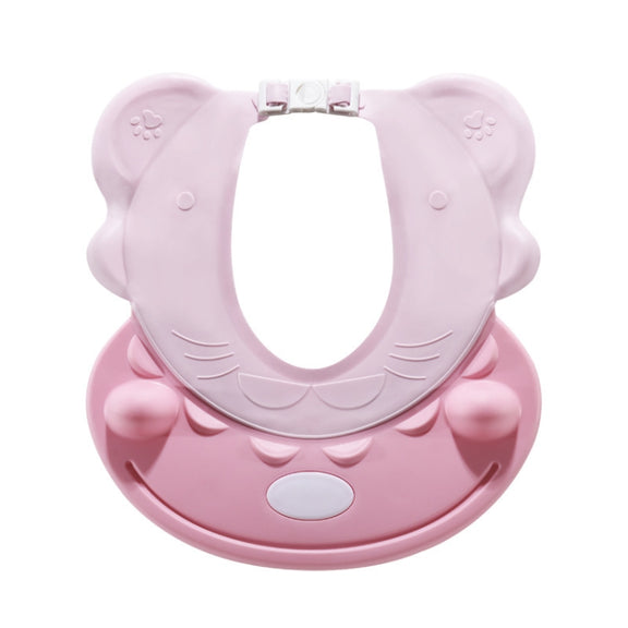 Baby Shampoo Water-resistant Ear Protection Adjustable Shower Cap(Pink)
