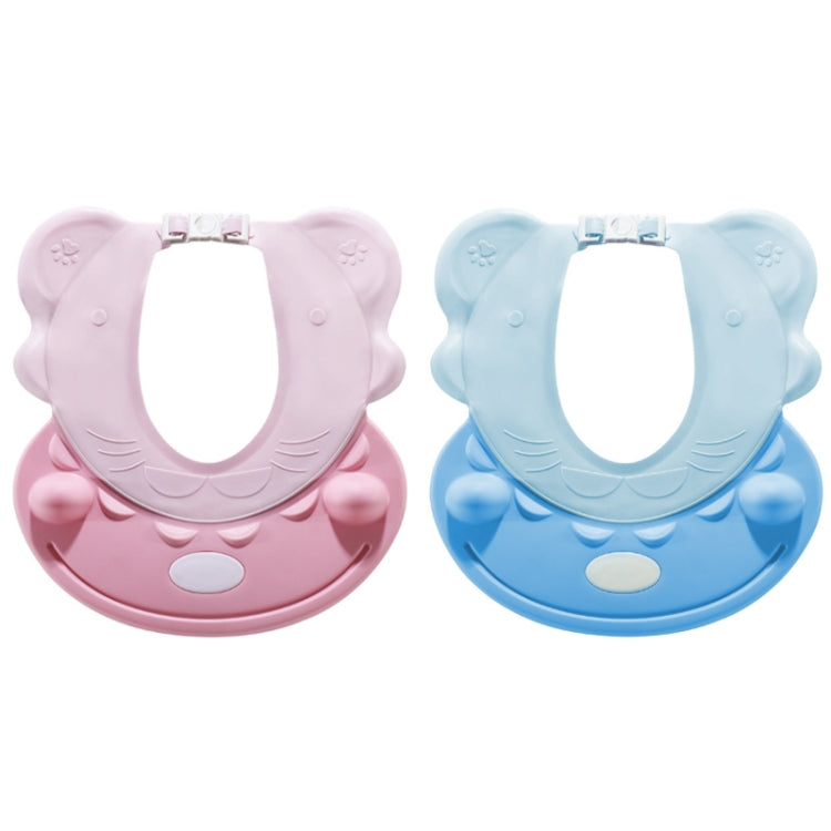 Baby Shampoo Water-resistant Ear Protection Adjustable Shower Cap(Pink)
