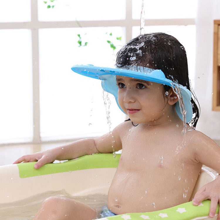 Baby Shampoo Water-resistant Ear Protection Adjustable Shower Cap(Pink)