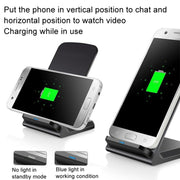 15W Desktop Wireless Charger Mobile Phone Wireless Fast Charging Bracket(Black)