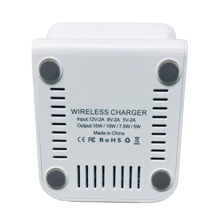 15W Desktop Wireless Charger Mobile Phone Wireless Fast Charging Bracket(White)