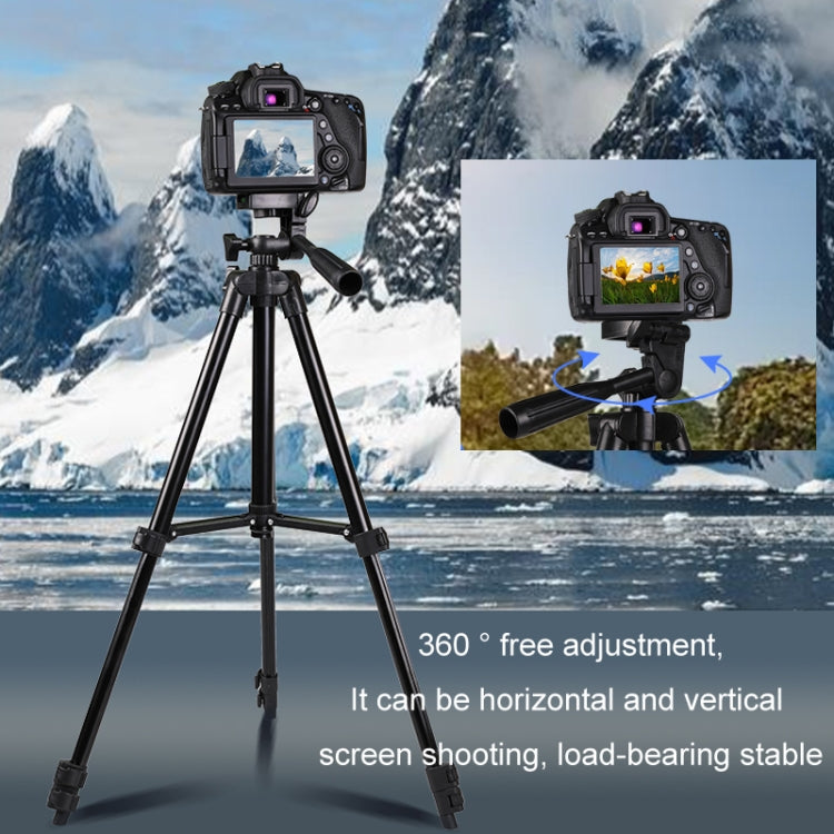 Portable Aluminum DSLR Camera Live Tripod Photography Retractable Landing Bracket, Specification: 150cm Tripod+Clip+Bag+Controller+Adaptor