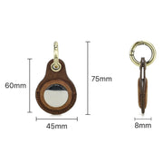 For Airtag CONTACTS FAMILY CF1139 First-layer Cowhide Tracker Protective Case Pet Locator Leather Case(Brown)