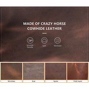 For Airtag CONTACTS FAMILY CF1139 First-layer Cowhide Tracker Protective Case Pet Locator Leather Case(Brown)