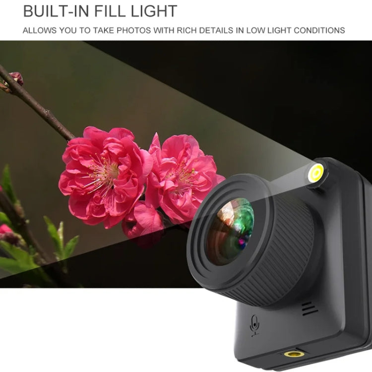 4K Time-Lapse Camera Microlight Full Color Night Vision Security Recording Construction Site Time-Lapse Camera(Black)