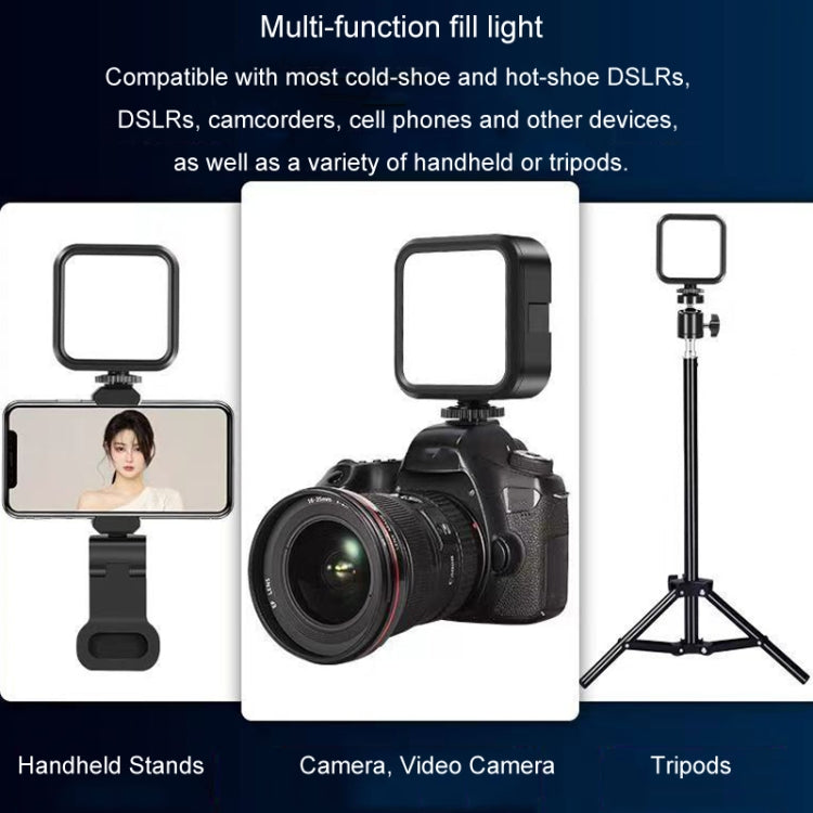 Portable Phone Desktop Live Fill Light Mini Pocket Light Shooting Camera Fill Lamp, Style: RGB Full Color With Hot Boots+Clip