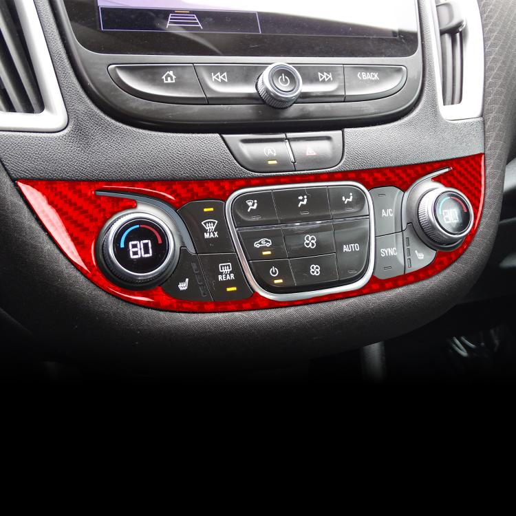 For Chevrolet Malibu 2016-2022 C Model Universal Central Control Knob Panel Sticker(Red)