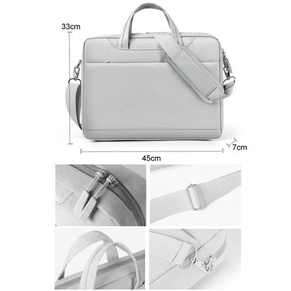 17.3 inch Portable Crossbody Air Bag Gaming Computer Laptop Shoulder Bag(Light Gray)