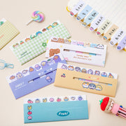 120sheets /Set Kawaii Sticky Tab Note Page Marker Writable and Repositionable File Flags, Spec:  Cat