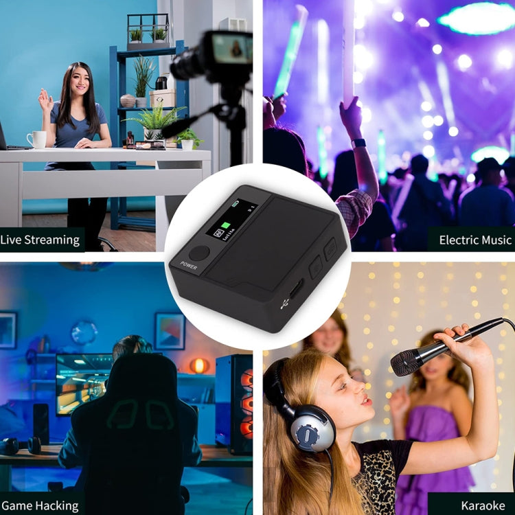 A9 Mobile Phone Computer Live Recording Mini Color Screen Display Sound Card Voice Changer, Spec: English