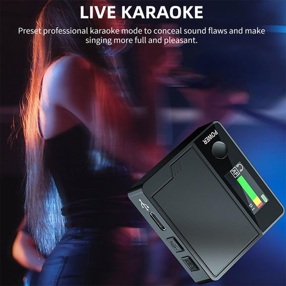 A9 Mobile Phone Computer Live Recording Mini Color Screen Display Sound Card Voice Changer, Spec: English
