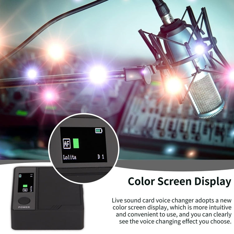 A9 Mobile Phone Computer Live Recording Mini Color Screen Display Sound Card Voice Changer, Spec: English