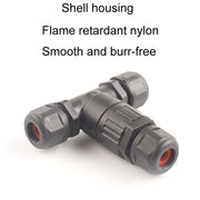 Outdoor T-Wire Terminal Block Five Pole Male And Female Docking Water-resistant Connector(Black)