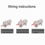 10pcs Guide Rail Type Replacement UK Quick Terminal Block 1 Input 1 Output(Gray)