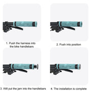 ENLEE E-235151 1pair Silicone Bicycle Covers Mountain Bike Cycling Grips With Handlebar Blocking(Black)