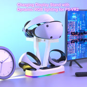 JYS-P5155 For PlayStation VR 2 Magnetic Charging Base With RGB Light VR Glasses Storage Rack Game Accessories