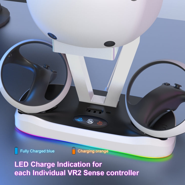 JYS-P5155 For PlayStation VR 2 Magnetic Charging Base With RGB Light VR Glasses Storage Rack Game Accessories