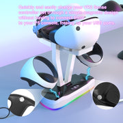 JYS-P5155 For PlayStation VR 2 Magnetic Charging Base With RGB Light VR Glasses Storage Rack Game Accessories