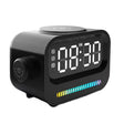 15W 3-In-1 Ambient Light Digital Display Clock Bluetooth Speaker Magnetic Wireless Charger(Black) - Desktop Speaker by PMC TechLife | Online Shopping South Africa | PMC TechLife | Buy Now Pay Later Mobicred