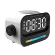 15W 3-In-1 Ambient Light Digital Display Clock Bluetooth Speaker Magnetic Wireless Charger(White) - Desktop Speaker by PMC TechLife | Online Shopping South Africa | PMC TechLife | Buy Now Pay Later Mobicred