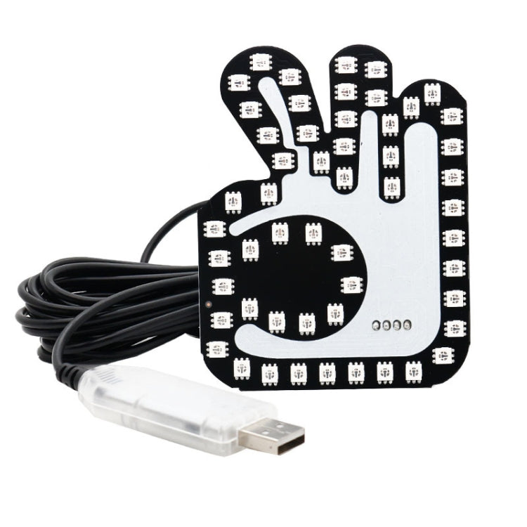 Car Interactive Finger Light Multi-function Warning Anti-rear Collision Light(OK)