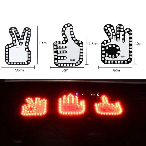 Car Interactive Finger Light Multi-function Warning Anti-rear Collision Light(Thumbs Up)