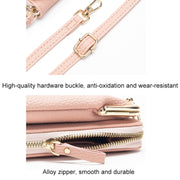 Mini Embroidered Single-shoulder Phone Bag Crossbody Long Ladies Wallet, Color: Gray