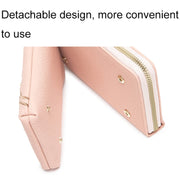 Mini Embroidered Single-shoulder Phone Bag Crossbody Long Ladies Wallet, Color: Gray