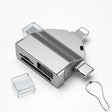 7 In 1 Multi-function OTG Card Reader for iPhone / Android Phone / Huawei / Laptops(Silver Gray) - U Disk & Card Reader by PMC TechLife | Online Shopping South Africa | PMC TechLife | Buy Now Pay Later Mobicred