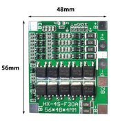 4 S 14.8V / 12.8V 30A Lithium Battery Protective Plate With Equalizer Lithium Iron Phosphate Battery Protection Board(3.2V LiFePO4)
