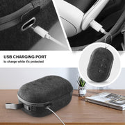 JYS-MQ018 For Apple Vision Pro / Meta Quest 3 VR Glasses Storage Bag Anti-fall and Anti-scrape Portable Bag(Black)