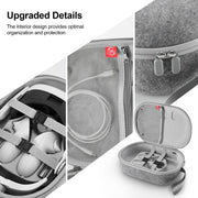 JYS-MQ018 For Apple Vision Pro / Meta Quest 3 VR Glasses Storage Bag Anti-fall and Anti-scrape Portable Bag(Black)