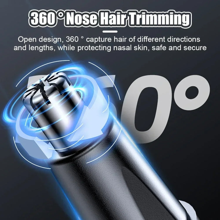 Electric Nose Hair Clipper Rechargeable Washable Portable Travel  Trimmer(White)