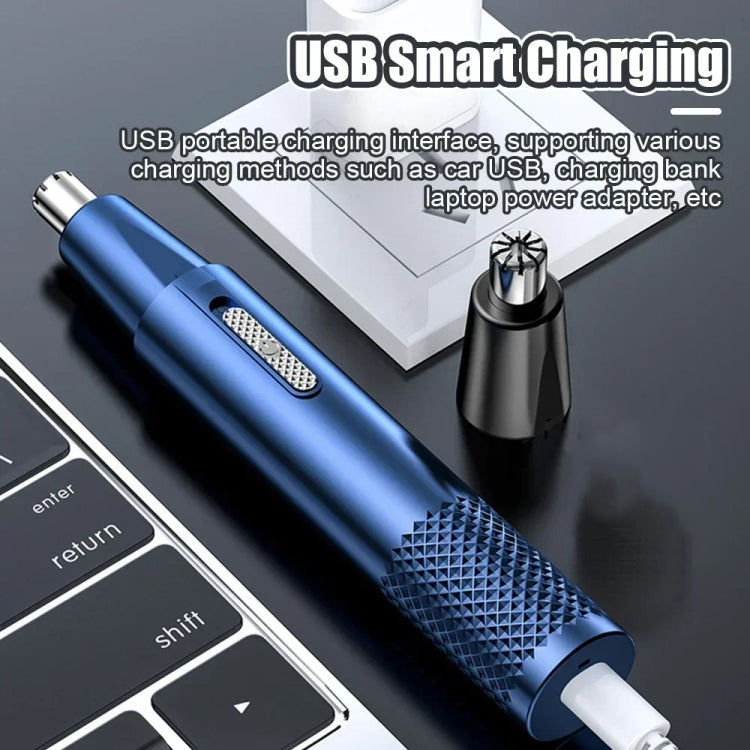 Electric Nose Hair Clipper Rechargeable Washable Portable Travel  Trimmer(White)