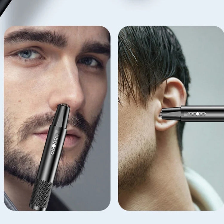 Electric Nose Hair Clipper Rechargeable Washable Portable Travel  Trimmer(White)