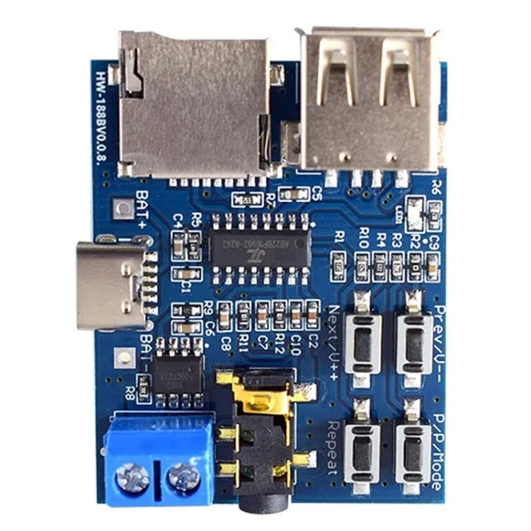 MP3 Lossless Decoder Board Decoder TF Card USB Flash Drive MP3 Decoding Player Module With Amplifier, Interface: Micro