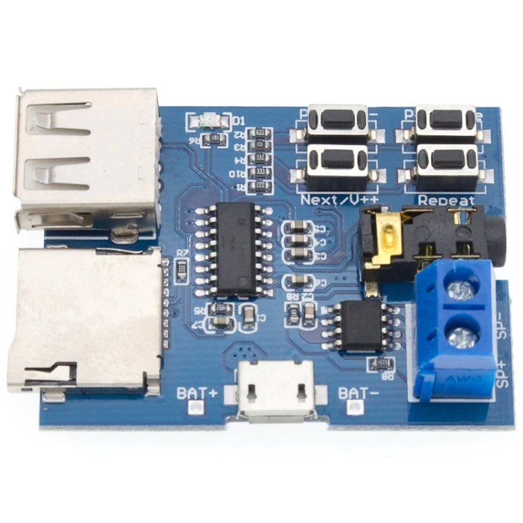 MP3 Lossless Decoder Board Decoder TF Card USB Flash Drive MP3 Decoding Player Module With Amplifier, Interface: Micro