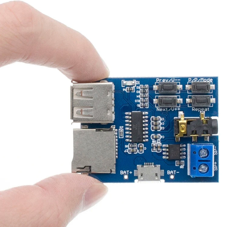 MP3 Lossless Decoder Board Decoder TF Card USB Flash Drive MP3 Decoding Player Module With Amplifier, Interface: Micro