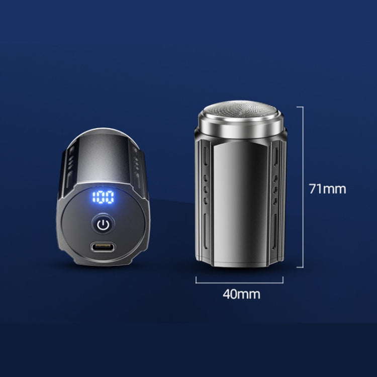 Smart Digital Display Electric Shaver Rechargeable Pocket Razor, Spec: Suspension Knife Net Black