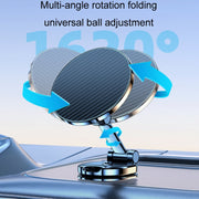 Magnetic Car Mobile Phone Adhesive Folding Navigation Holder(Black)