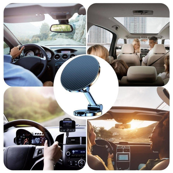 Magnetic Car Mobile Phone Adhesive Folding Navigation Holder(Silver)
