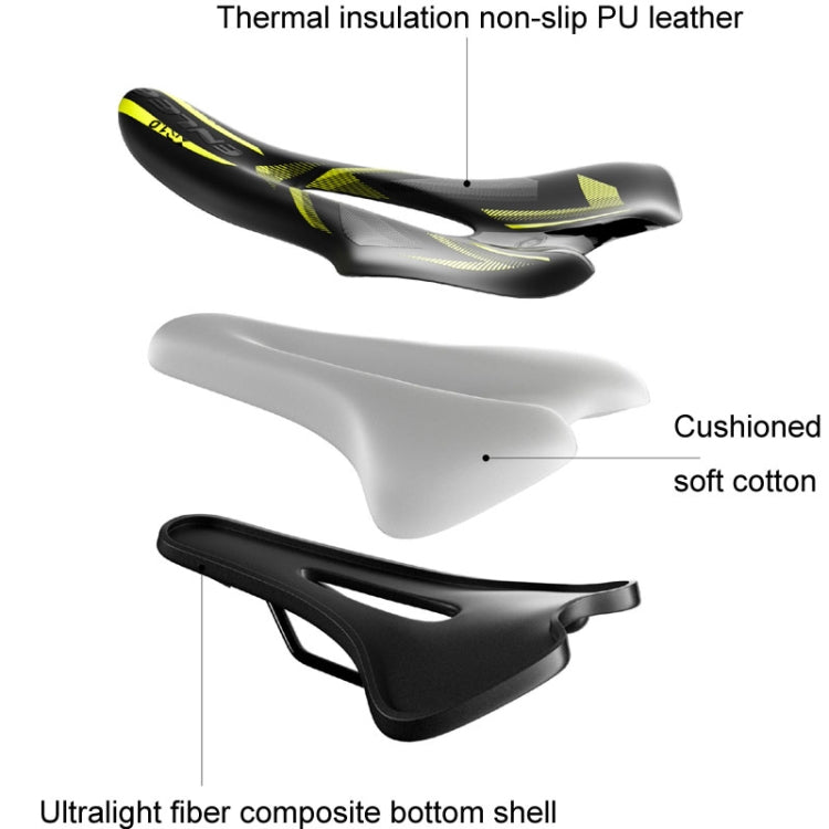 ENLEE E-ZD310 Bicycle Shockproof Cushion Outdoor Cycling Mountain Bike Saddle(White)