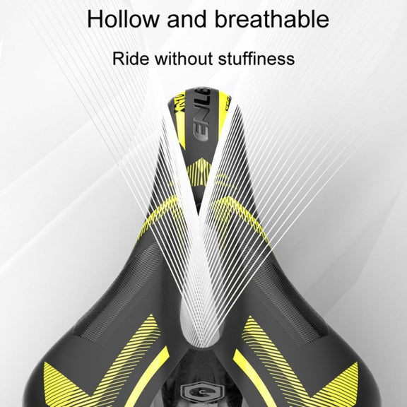 ENLEE E-ZD310 Bicycle Shockproof Cushion Outdoor Cycling Mountain Bike Saddle(White)