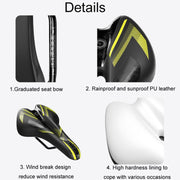 ENLEE E-ZD310 Bicycle Shockproof Cushion Outdoor Cycling Mountain Bike Saddle(Fluorescent Yellow)
