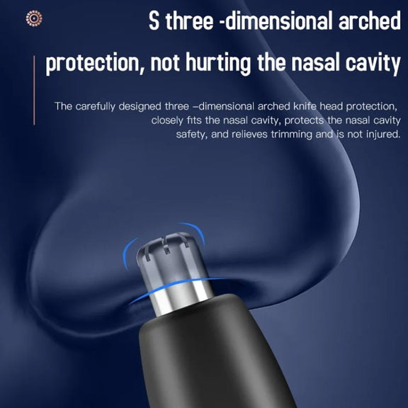 Electric Digital Display Nose Hair Trimmer Rechargeable 3 Gear Adjustable Portable Shaver(Gray)